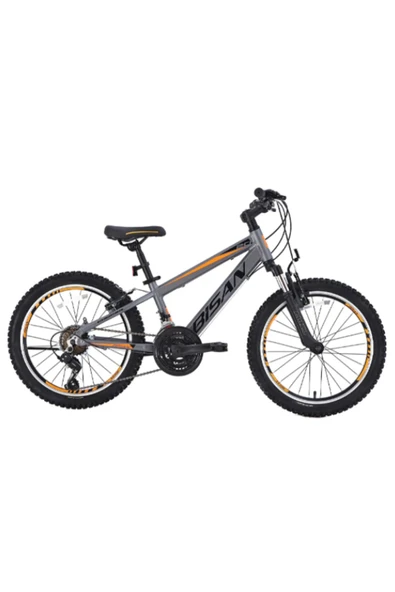 Bisan BİSAN COOPER ÇOCUK BİSİKLETİ 30 CM V 24 JANT 21 VİTES FÜME SİYAH TURUNCU ürün görseli 1