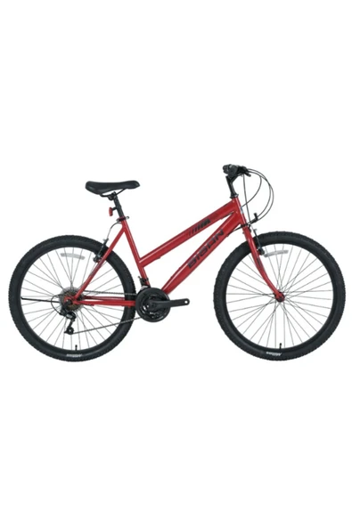 Bisan BİSAN SENTIERO KADIN DAĞ BİSİKLETİ 42CM V 24 JANT 21 VİTES METALİK KIRMIZI SİYAH ürün görseli 1