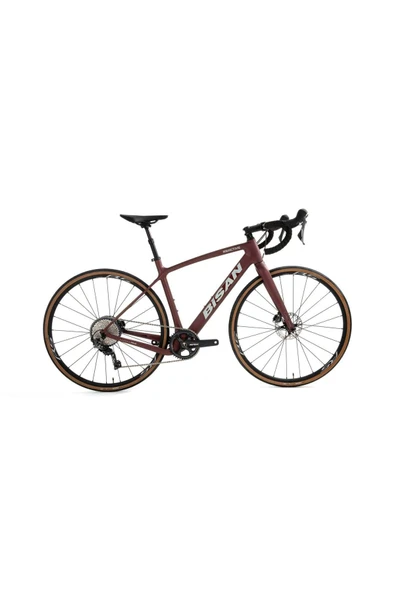 Bisan BİSAN REACTİVE YOL BİSİKLETİ 54 CM DİSK FREN 700C JANT 11 VİTES MAT KOYU BORDO KREM ürün görseli 1