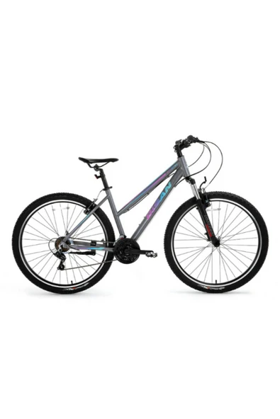 Bisan BİSAN ATHENA DAĞ BİSİKLETİ 48 CM V 29 JANT 21 VİTES METALİK GRİ MAVİ - MOR ürün görseli 1