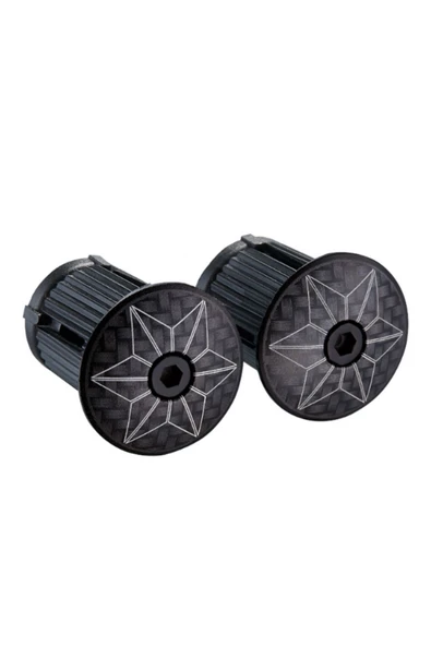 Supacaz BP-28 Star Plugz - Laser Carbon GİDON SARGI ELCİK TAPASI ürün görseli 1