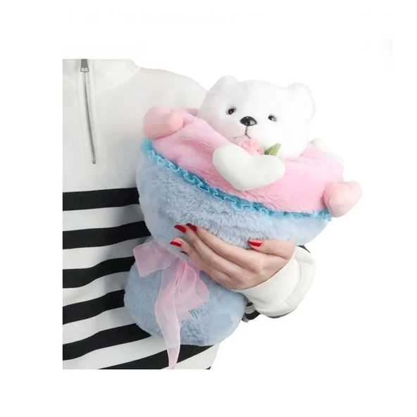 Sevgi Buketi Peluş Ayıcıklı Peluş Çiçek Buketi 40 cm ürün görseli 1