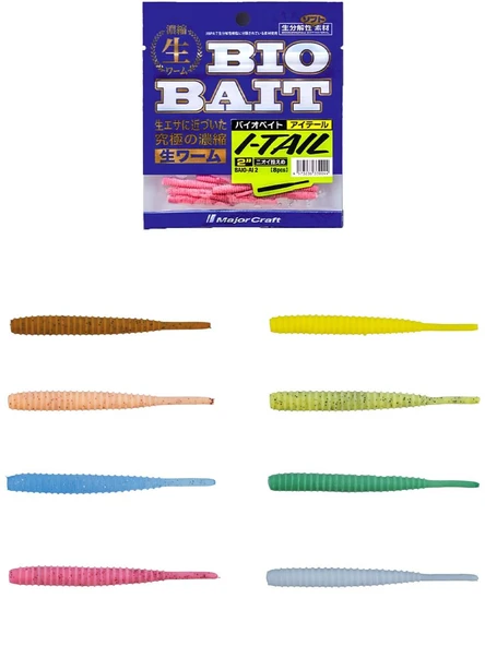 Major Craft Biobait I-Tail Kokulu 4.5cm LRF Silikon Yemi 8 adet ürün görseli 1