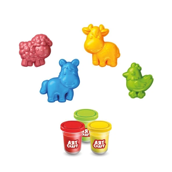 03993 Art Craft Çiftlik Hayvanları Hamur Set 168 Gr -Fentoys ürün görseli 1