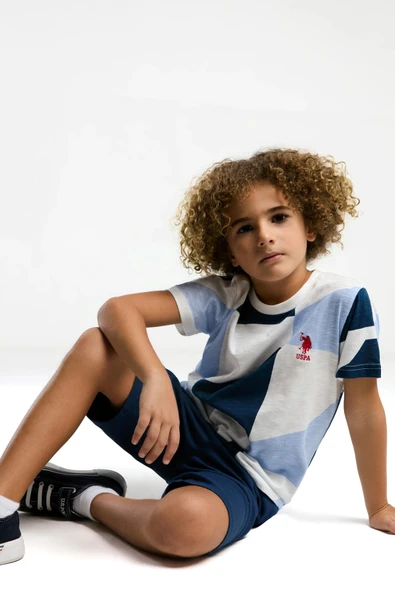 U.S. Polo Assn. Erkek Çocuk Şortlu Bermuda Pijama Takım ürün görseli 1