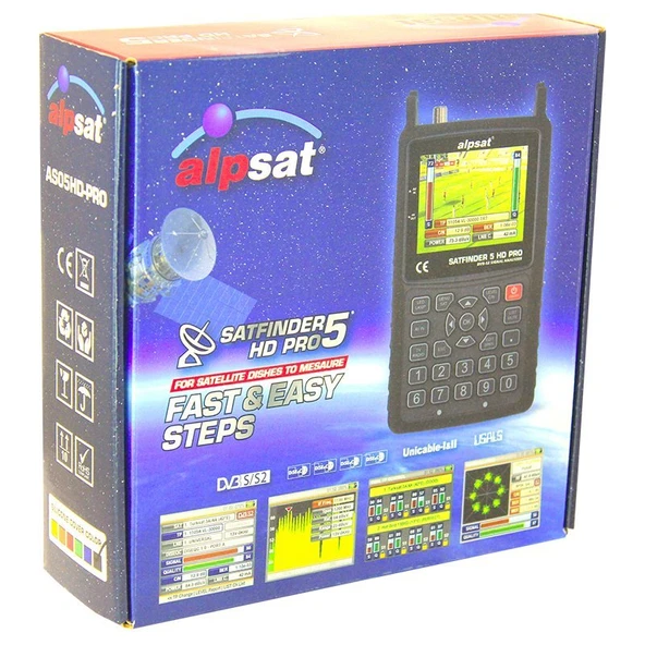 Alpsat Satfinder 5 Pro HD Görüntülü Uydu Bulucu - AHD-TVI-CVI Kmaera Test Monitörü ürün görseli 1