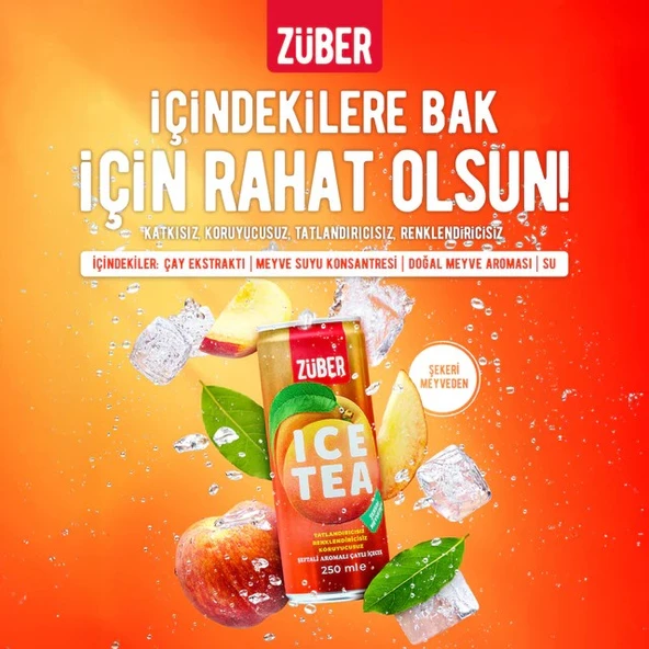 Zuber Ice Tea Şeftali 250 ml x 3 Adet - Resim 2