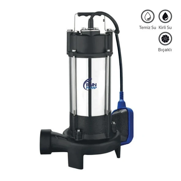 Rainpump Bıçaklı Atık Su Pompası 1100W 2  WVSD-1100WB ürün görseli 1