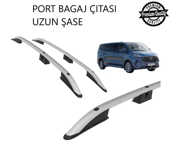 TOURNEO CUSTOM UZUN ŞASE 2025 2026 2027 PORTBAGAJ TAVAN ÇITASI GRİ ürün görseli 1