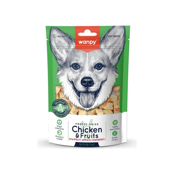 Wanpy Köpek Dondurularak Kurutulmuş Tavuk&Meyve 40gr ürün görseli 1