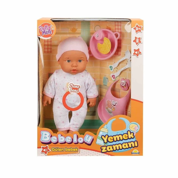 030021 Sunman, Bebelou Yemek Zamanı Sesli Bebek Seti 35 cm / +3 yaş ürün görseli 1