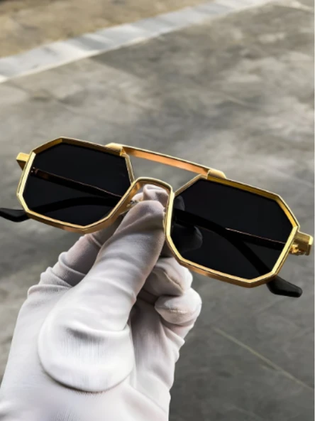 Uv400 Cam Unisex Siyah Güneş Gözlüğü BNT124 ürün görseli 1