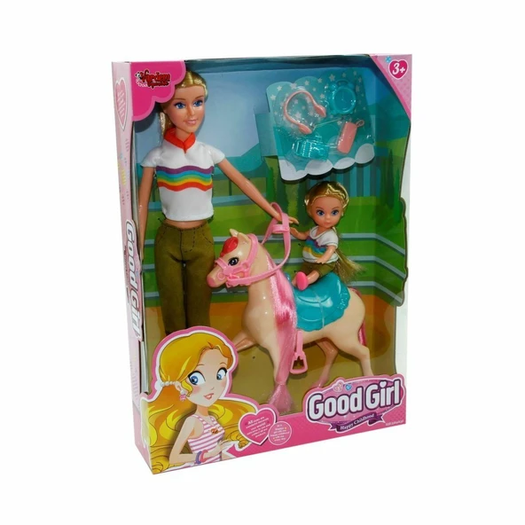 WG-115162 Kutulu 29cm Atlı Kızı ve Anne Bebek ürün görseli 1