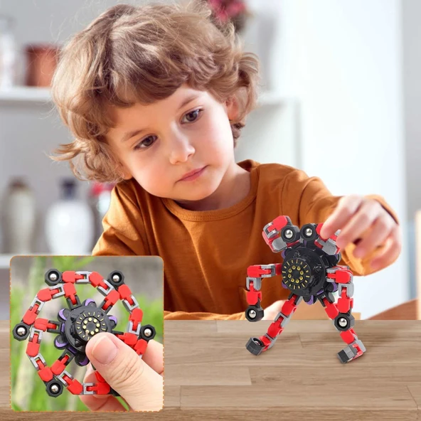 Robota Dönüşen Kırmızı Stres Çarkı - Resim 3