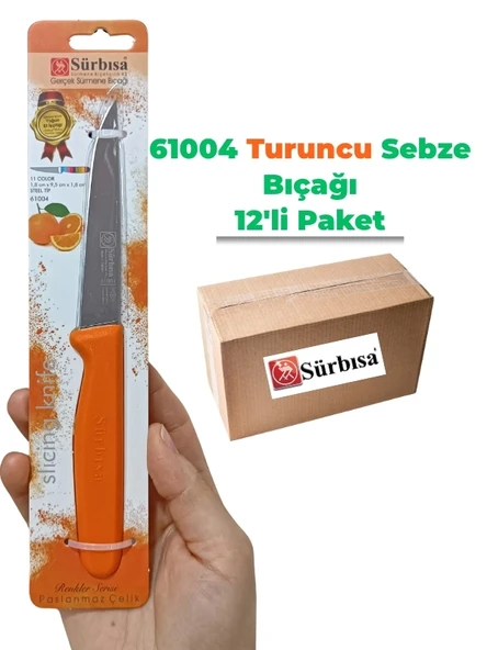 Sürbisa 61004 Sebze Bıçağı Turuncu 1 Koli (12 adet) ürün görseli 1