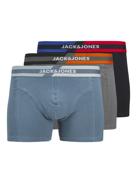 JACK JONES Erkek Desenli Kemer 3 lü Pamuklu Boxer 12268486 ürün görseli 1