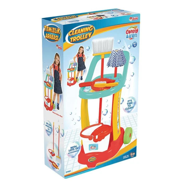 Candy & Ken Temizlik Arabası Temizlik Oyun Seti ürün görseli 1