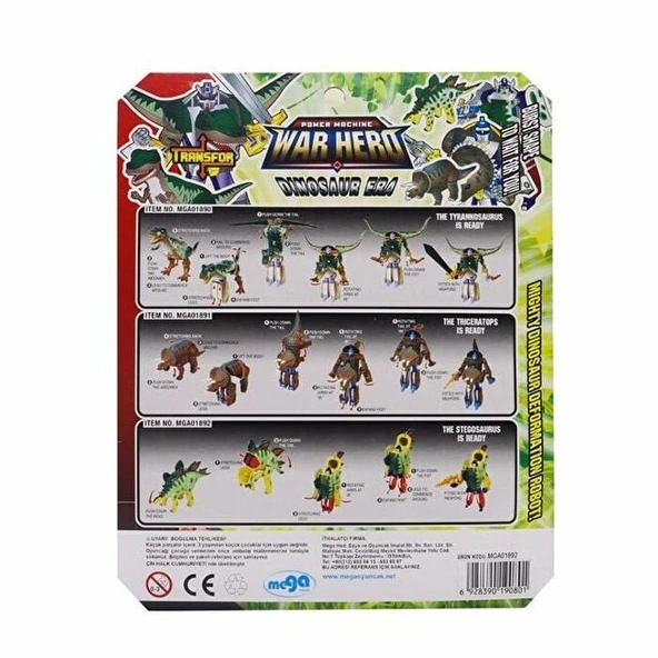Robota Dönüşen Savaşçı Dinozor Stegosaurus ürün görseli 1
