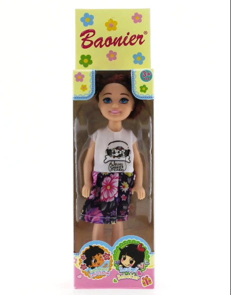 Baonier Çiçek Etekli 14 cm Sarışın Tekli Kız Bebek ürün görseli 1
