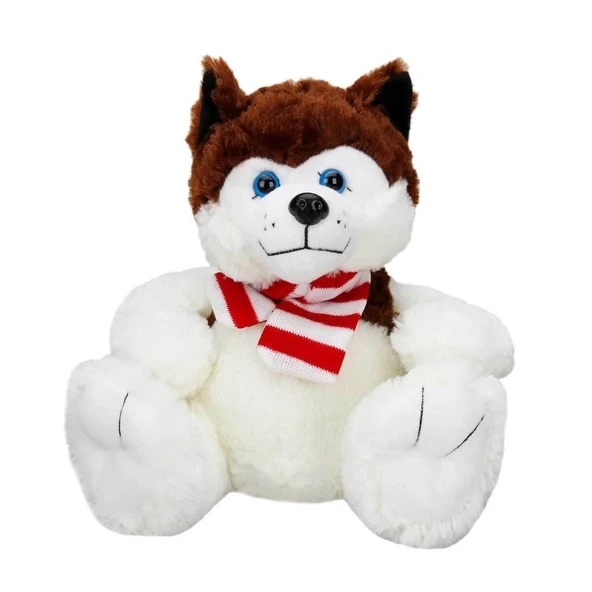 1030 Oturan Husky Atkılı Köpek 30 cm ürün görseli 1