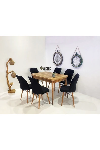 Kaktüs Avm 6 Kişilik Açılır Masa Sandalye Takımı Mutfak Masası Takımı Salon Masası Yemek Masası Masa Takımı ürün görseli 1