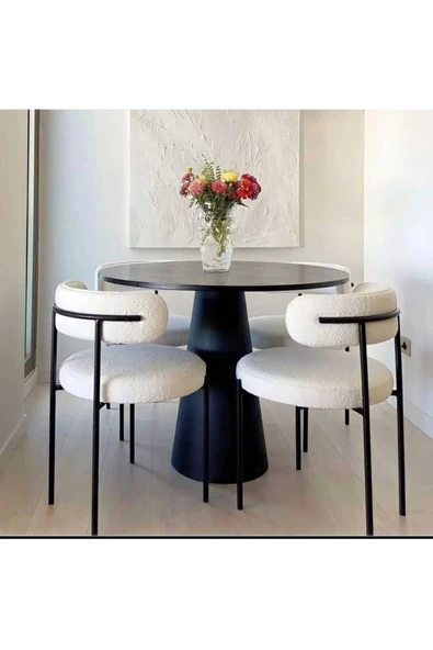 Kaktüs Avm 4'lü Teddy Sandalye Mutfak Sandalyesi Salon Sandalyesi Cafe Restaurant Sandalyesi ürün görseli 1
