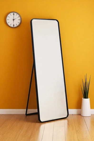 Kaktüs Avm Raven Oval Kesim Modern Metal Ayaklı Boy Aynası 170 x 60 ürün görseli 1