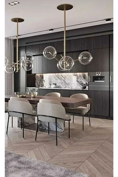 Kaktüs Avm 4'lü Mutfak Sandalyesi Salon Sandalyesi Yemek Odası Sandalyesi Papel Sandalye Ofis Sandalyesi ürün görseli 1