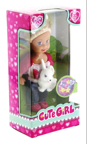 Cute Girl Tavşan Figürlü Sarışın Mini Bebek ürün görseli 1