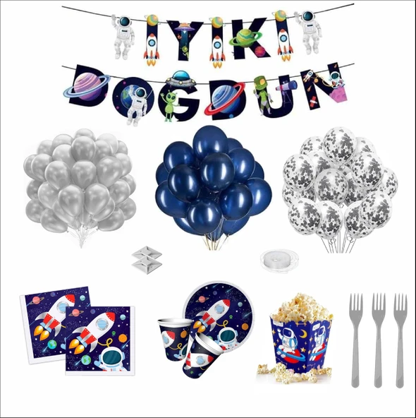 Uzay Temalı 16 Kişilik Mini Set ürün görseli 1
