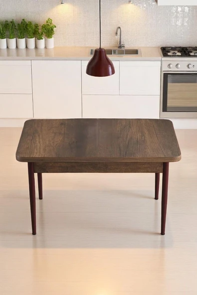 Kaktüs Avm Elena Serisi Beyaz 70 x 110 Mdf Ahşap Ayaklı Kaliteli Sabit Yemek Masası ürün görseli 1