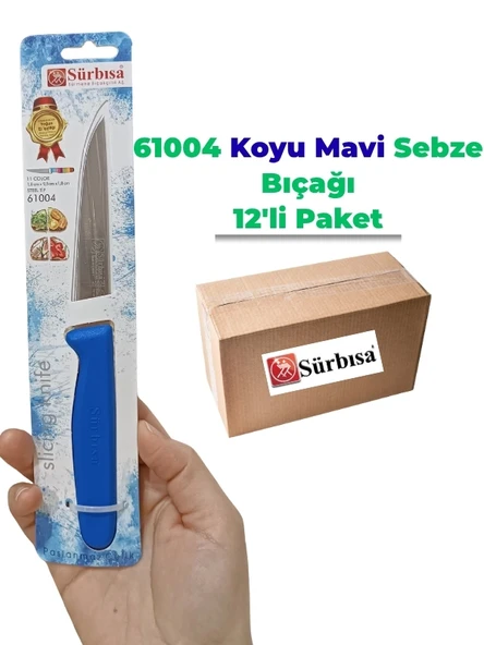 Sürbisa 61004 Sebze Bıçağı Koyu Mavi 1 Koli (12 adet) ürün görseli 1