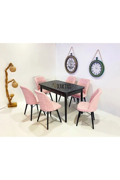 Kaktüs Avm 6 Kişilik Açılır Masa Sandalye Takımı Mutfak Masası Takımı Salon Masası Yemek Masası Masa Takımı ürün görseli 1