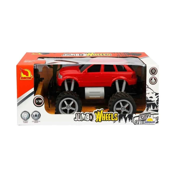 80012 1:18 Uzaktan Kumandalı Jumbo Wheels Usb Şarjlı Araba ürün görseli 1