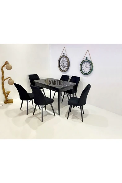 Kaktüs Avm 6 Kişilik Açılır Masa Sandalye Takımı Mutfak Masası Takımı Salon Masası Yemek Masası Masa Takımı ürün görseli 1