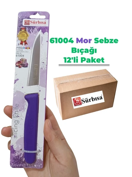 Sürbisa 61004 Sebze Bıçağı Mor 1 Koli (12 adet) ürün görseli 1