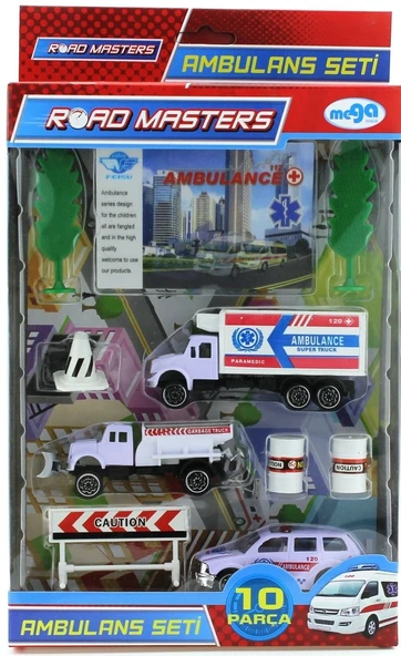 Ağaçlı Metal Ambulans Seti Jp9103 ürün görseli 1