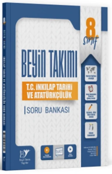 8. Sınıf T.C. İnkılap Tarihi ve Atatürkçülük Soru Bankası Beyin Takımı Yayınları ürün görseli 1