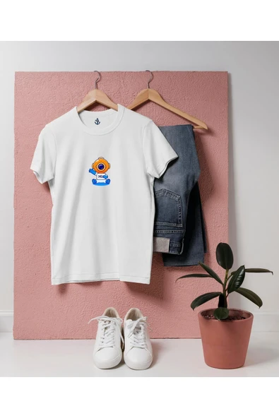 Oversize Hi Diver / Selam veren Mini Dalgıç tasarım unisex T-shirt ürün görseli 1