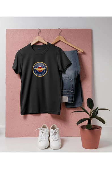 Oversize Amerika Deniz Hava Komutanlığı Tasarım unisex T-shirt ürün görseli 1