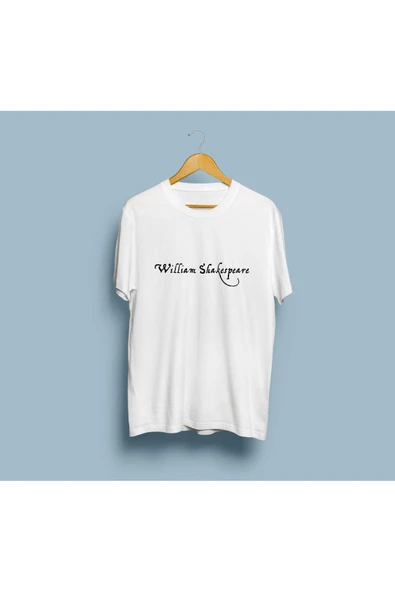 Oversize William Shakespeare yazılı unisex T-shirt ürün görseli 1