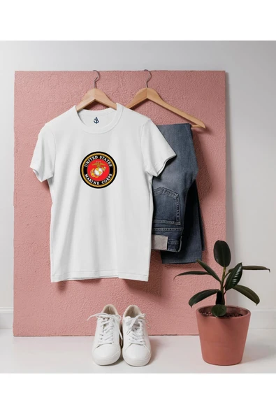 Oversize United States Marine Corps Tasarım unisex T-shirt ürün görseli 1