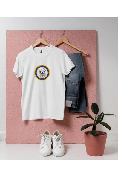 Oversize United States Navy / Amerika Donanması Tasarım unisex T-shirt ürün görseli 1