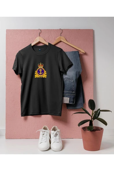 Oversize Royal Canadian Navy / Kanada Kraliyet Donanması Tasarım unisex T-shirt ürün görseli 1