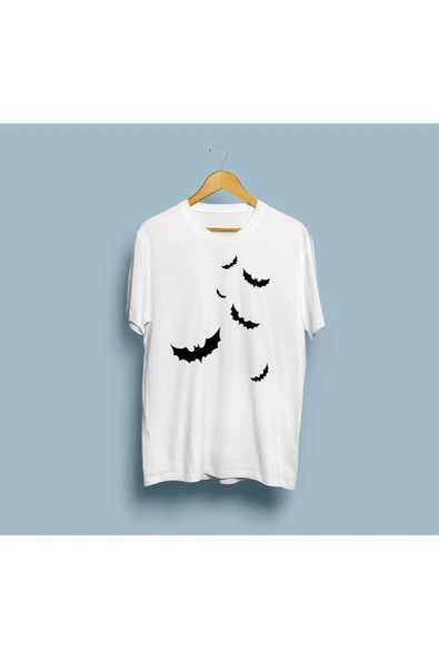 Oversize Yarasa baskılı tasarım t-shirt ürün görseli 1