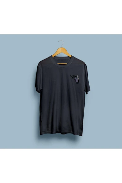Oversize Heads Dog / Kurt tasarım cep logo unisex T-shirt ürün görseli 1