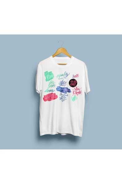 Oversize Yazı Etiketleri Unisex T-shirt ürün görseli 1