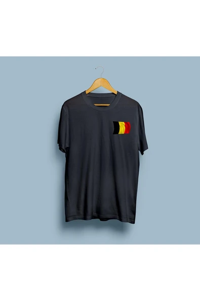Oversize Belgium / Belçika logolu Cep tasarım unisex T-shirt ürün görseli 1