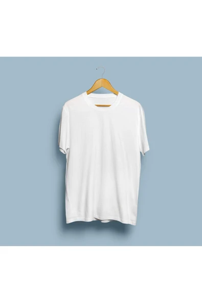 Oversize Düz Beyaz T-shirt - Resim 2