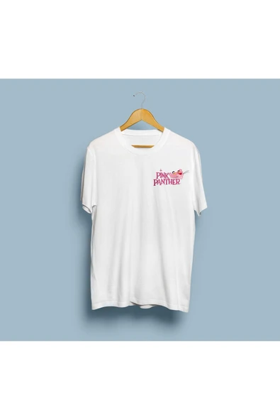 Oversize Pembe Panter Cep logo unisex T-shirt ürün görseli 1